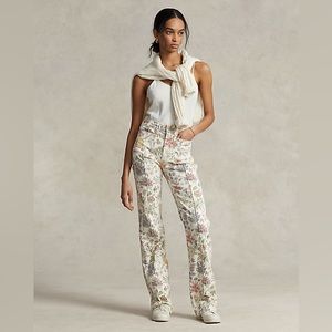 Polo Ralph Lauren Floral-Print Jenn Flare Jean